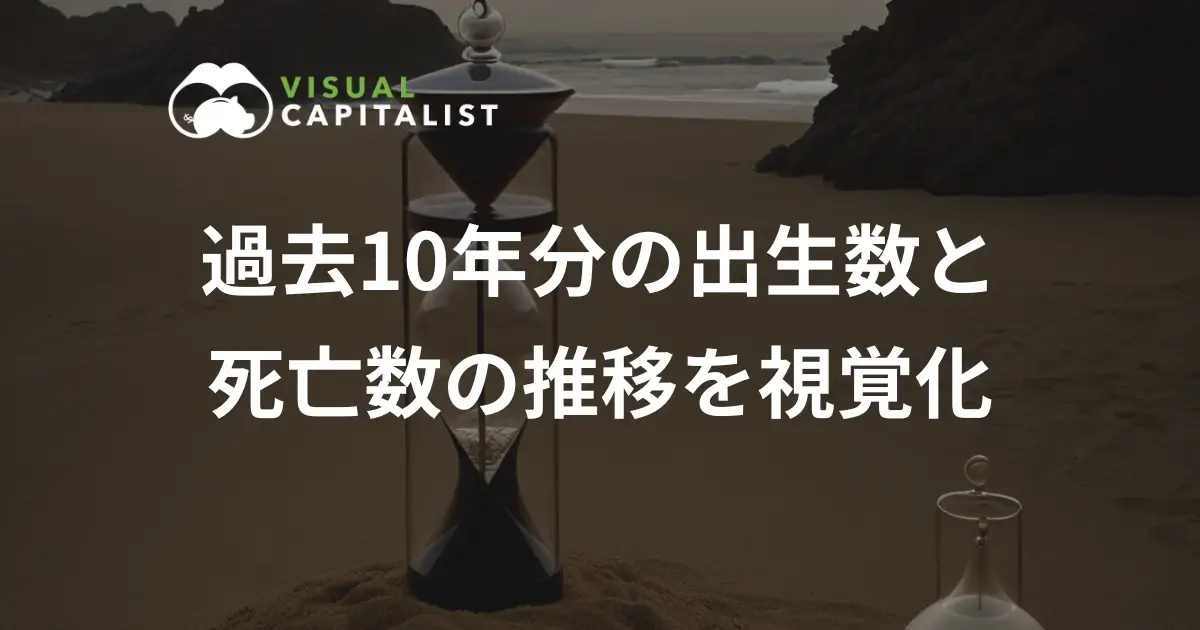 過去10年分の出生数と死亡数の推移を視覚化